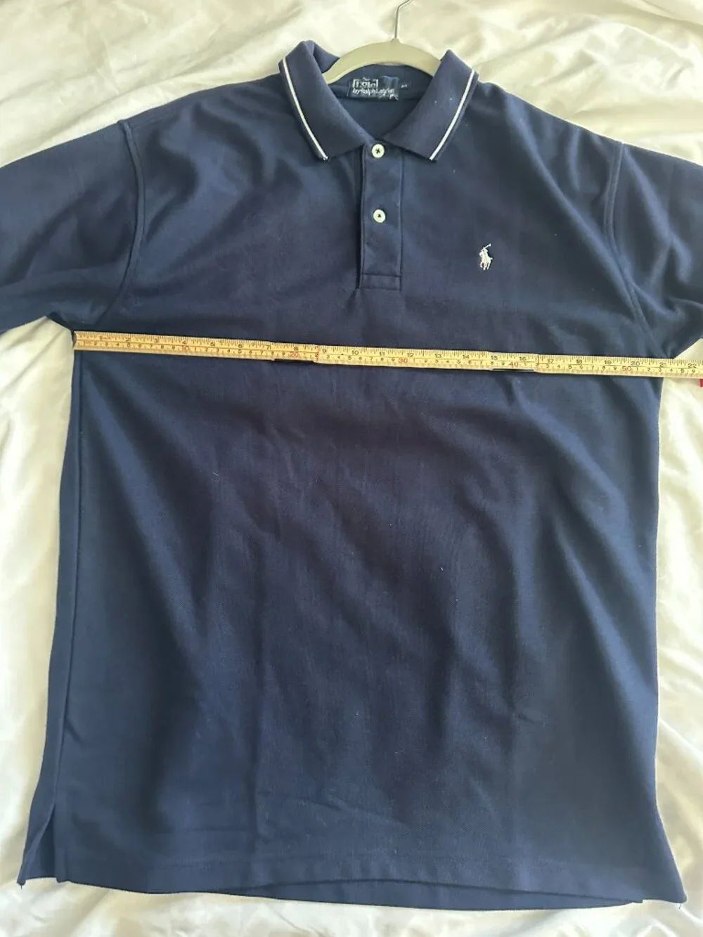 Polo Ralph Lauren Navy Polo Shirt Men XL White Pony Short Sleeve Cotton